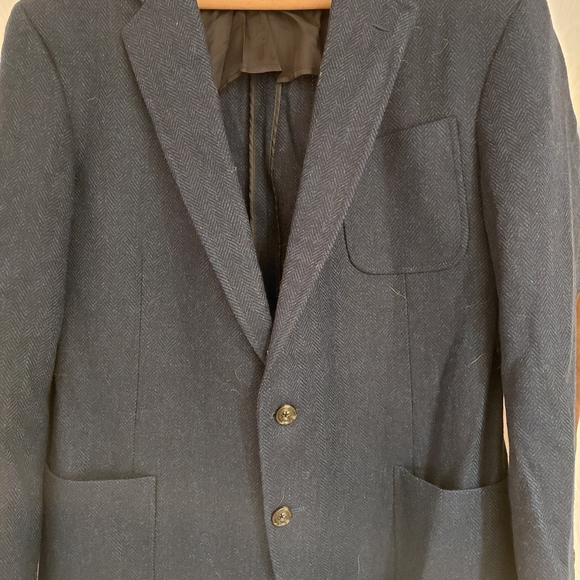 Ovadia & Sons Other - Ovadia & Sins Blue Tweed Men's Blazer Shouler  Patch 42R